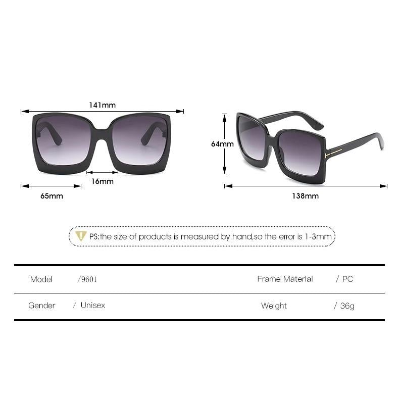 Ready to Ship | Black/ Gray Megan Oversized Gradient Sunglasses*