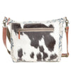 Flower Pattern Recycled Rug With Cowhide Crossbody
