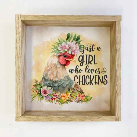 Wood Chicken Sign